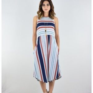 Eloges Striped Midi Dress